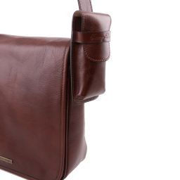 Esclusivo portaocchiali/Smartphone/porta orologio a tracolla in pelle Beige TL141282