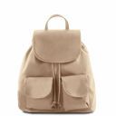 Seoul Leather Backpack Small Size Light Taupe TL141508