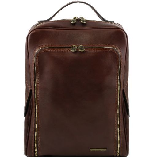 Bangkok Leather Laptop Backpack Dark Brown TL141289