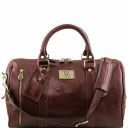TL Voyager Travel Leather Duffle bag With Front Pocket Brown TL141303