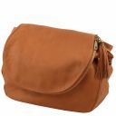 TL Bag Soft Leather Shoulder bag With Tassel Detail Cognac TL141110