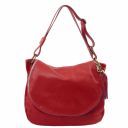 TL Bag Soft Leather Shoulder bag With Tassel Detail Red TL141110