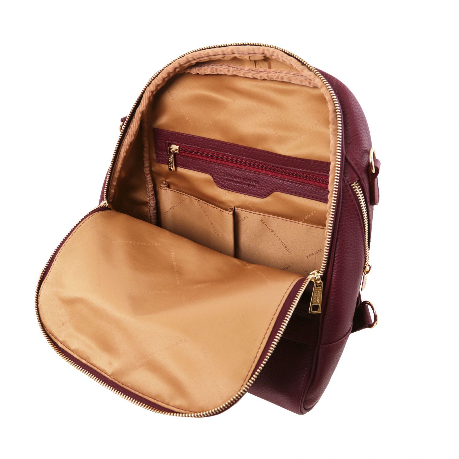 TL Bag Soft Leather Backpack for Women Bordeaux TL141376