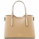Olimpia Leather Tote - Small Size Champagne TL141521