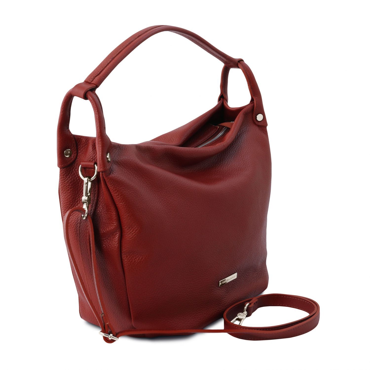 TL Bag Soft Leather Hobo bag Red TL141855