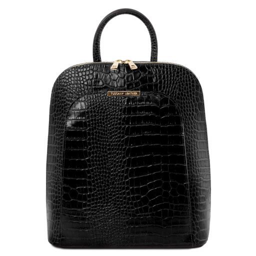 croc print backpack