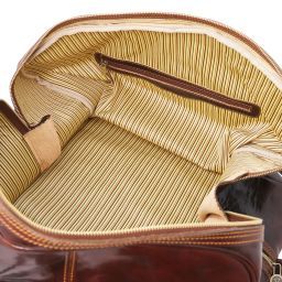 Francoforte Exclusive Leather Weekender Travel Bag - Small size Dark Brown TL140935