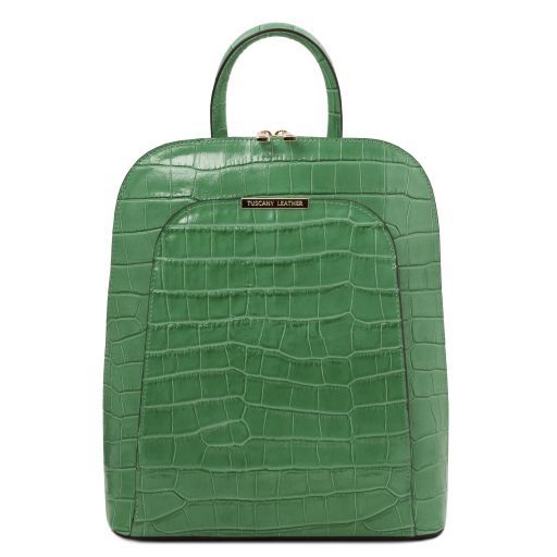 croc print backpack