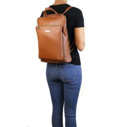 TL Bag Soft Leather Backpack for Women Коньяк TL141682