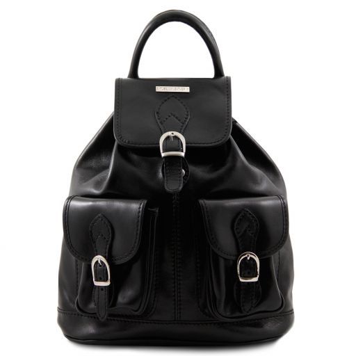 Tokyo Leather Backpack Black TL9035