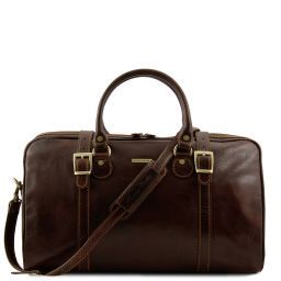 Berlino Borsa da viaggio in pelle con fibbie - Misura piccola Testa di Moro TL1014