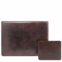 Office Set Leather Desk pad and Mouse pad Dark Brown TL141980