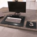 Office Set Schreibtischunterlage und Mauspad aus Leder Schwarz TL141980