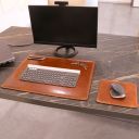 Office Set Leather Desk pad and Mouse pad Мед TL141980