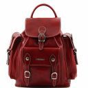 Pechino Exklusiver Rucksack aus Leder Rot TL141456