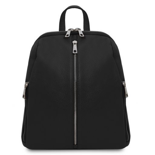 TL Bag Soft Leather Backpack for Women Black TL141982