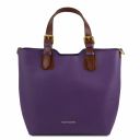 TL Bag Sac Cabas en Cuir Saffiano Violet TL141696