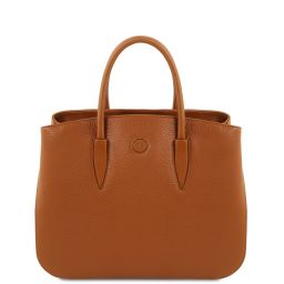 Camelia Leather Handbag Cognac TL141728