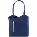 Patty Saffiano Leather Convertible bag Dark Blue TL141455