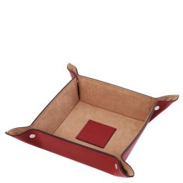 Exclusive Leather Valet Tray Large Size Red TL141271