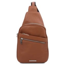 Albert Soft Leather Crossover bag Cognac TL142022