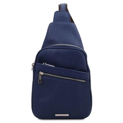 Albert Soft Leather Crossover bag Темно-синий TL142022