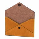 Leather Business Card / Credit Card Holder Yellow TL142036