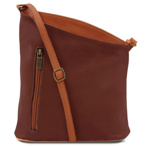 TL Bag Mini Soft Leather Unisex Cross bag Brown TL141111
