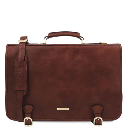 Ancona Leather Messenger bag Brown TL142073