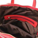 TL Bag Lederrucksack Für Damen aus Weichem Leder Lipstick Rot TL141682
