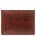 Premium Office Set Leather Desk Pad, Mouse pad and Valet Tray Brown TL142088