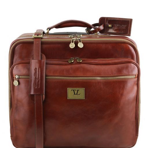 leather pilot case with wheels