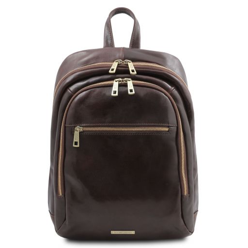 Perth 2 Compartments Leather Backpack Темно-коричневый TL142049