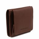 Exclusive Leather Wallet With Coin Pocket Темно-коричневый TL142059