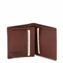 Эксклюзивный кожаный бумажник тройного сложения для мужчин Коричневый TL142057