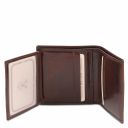 Exclusive 3 Fold Leather Wallet for men Dark Brown TL142057