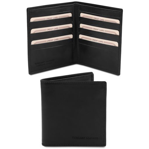 Exclusive 2 Fold Leather Wallet for men Black TL142060