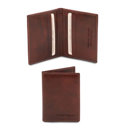 Exclusive Leather Card Holder Brown TL142063