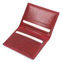 Elegante Porta Tarjetas en Piel Rojo TL142063