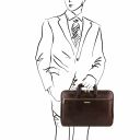 Caserta Document Leather Briefcase Темно-коричневый TL142070