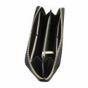 Venere Exclusive Leather Accordion Wallet With zip Closure Black TL142085