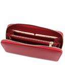 Venere Exklusive Damenbrieftasche aus Leder mit Rundum-Reißverschluss Rot TL142085