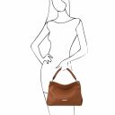 TL Bag Soft leather handbag Cognac TL142087