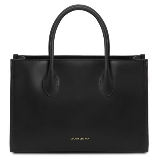 Letizia Leather Shopping bag Black TL142040