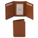 Exclusive Soft 3 Fold Leather Wallet Cognac TL142086