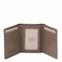 Exklusive Brieftasche aus Weichem Leder mit 3 Scheinfächern Dunkel Taupe TL142086