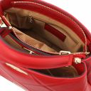 TL Bag Handtasche aus Weichem Leder im Steppdesign Lipstick Rot TL142132