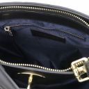 TL Bag Handtasche aus Weichem Leder im Steppdesign Schwarz TL142132