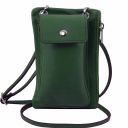 TL Bag Bolsillo Porta Móvil en Piel Suave Verde Oscuro TL141605