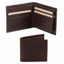 Exklusive Herren Brieftasche aus Leder mit 3 Scheinfächern und Ausweisfach Dunkelbraun TL141353